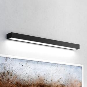 MCJ Aplică de perete pentru baie Vola LED, IP44, negru, 4.000 K, lățime 80 cm, Negru, Baie, Metal, Modern, Soclu de perete jos