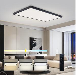 Brilagi-LED Aplică de baie reglabilă FRAME SMART LED/96W/230V IP44 negru + telecomandă