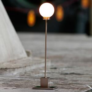 Northern Lampă de masă Snowball, oțel, reglabil, Metalic, Camera de zi / sufragerie, Sticlă, Design