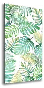 Pictură pe pânză frunze tropicale