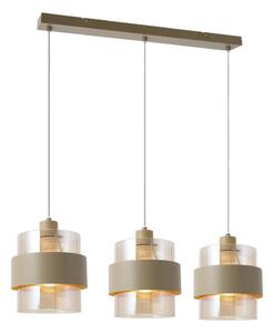 Candelabru suspendat pe cablu VALENTINO 3xE27/15W/230V bej/transparent