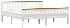 Cadru de pat cu 4 sertare, alb, 180 x 200 cm, lemn masiv de pin