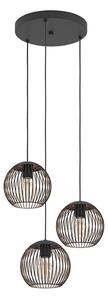 Eglo 901871 - Corp de iluminat suspendat pe cablu ALMANZORA 3xE27/60W/230V, negru