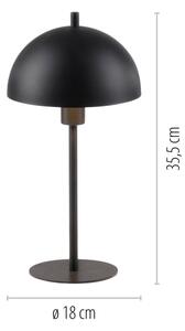 Schöner Wohnen 11726-18 - Lampă de masă ALI, 1xE14/15W/230V, neagră
