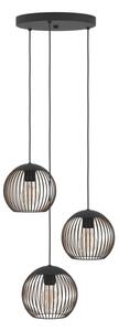 Eglo 901871 - Corp de iluminat suspendat pe cablu ALMANZORA 3xE27/60W/230V, negru