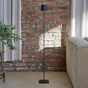 Sigor Lampadar LED reîncărcabilă Nuindie IP54 120 cm rotund USB-C negru, reglabil, Negru, Camera de zi / sufragerie, Metal, Modern