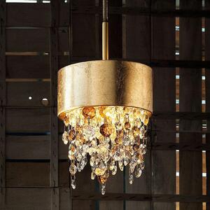 Olà S2 15 lampă suspendată LED, Ø15cm, foiță de aur/ambră