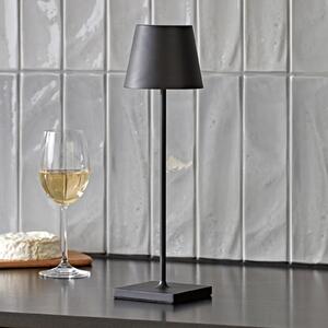 Sigor Nuindie LED lampă de masă reîncărcabilă, USB-C, negru, IP54, dimabil, reglabil, Negru, Camera de zi / sufragerie, Metal, Modern