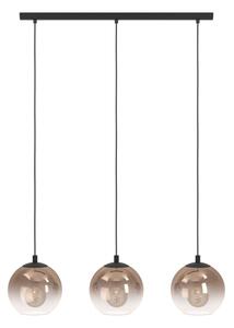 Eglo 901924 - Lustru suspendat pe cablu ARISCANI 3xE27/60W/230V negru/bej/fumuriu