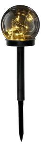 Lampă solară LED GLEAM, 1,2 V, 3000 K, IP44, 40 mAh, fumuriu/negru