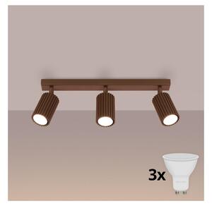 Brilagi - Lampă spot LED CRESTO 3x GU10/10W/230V, maro