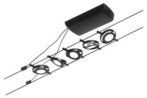 Paulmann 94418 - Set 5x LED/4,5W sistem complet cu cablu ROUNDMAC 230V negru
