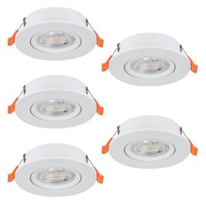 Eglo 902263 - Set 5x spot LED încastrat BARRANCO, 4,8W/230V, alb
