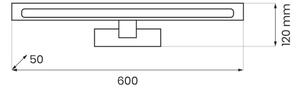 Lumină LED pentru oglindă de baie KLIMT LED/12W/230V 3000/4000/6000K 60 cm IP44 crom lucios