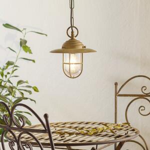 Moretti Luce Lumină suspendată Bruno pentru exterior, alamă antică, reglabil, Bronz / Alamă Veche, Metal, Antichitate
