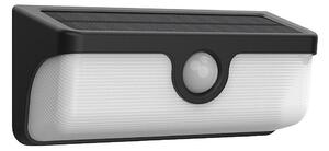 Aplica solară de perete LED LINK cu senzor, 5 W, 3,7 V, 2000 mAh, IP65, negru