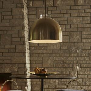AYTM Lampă suspendată Luceo, rotundă, aurie, Ø 45 cm, reglabil, Auriu / Alamă, Camera de zi / sufragerie, Metal, Design