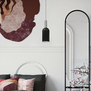 AYTM Lampă suspendată Luceo, cilindrică, neagră, Ø 12 cm, reglabil, Negru, Camera de zi / sufragerie, Metal, Design