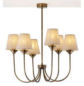 Jupiter 2167 - Lustră pe tijă TILIA 6xE14/11W/230V bronz/bej