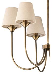 Jupiter 2167 - Lustră pe tijă TILIA 6xE14/11W/230V bronz/bej