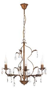 Lustră pe lanț TERESA 3xE14/6W/230V bronz ONLI
