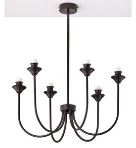Jupiter 2165 - Candelabru pe tijă TILIA 6xE14/11W/230V maro/bej