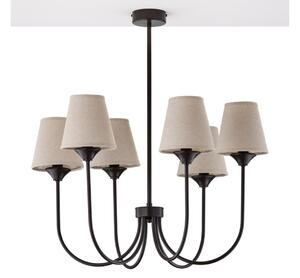 Jupiter 2165 - Candelabru pe tijă TILIA 6xE14/11W/230V maro/bej