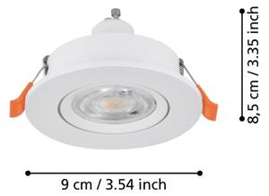Eglo 902241 - Spot LED încastrat BARRANCO 1xGU10/4,5W/230V alb