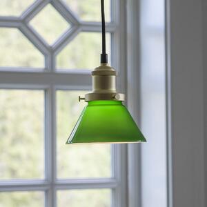 PR Home Lampă suspendată August, verde, Ø 15 cm, reglabil, Verde, Camera de zi / sufragerie, Sticlă, Design