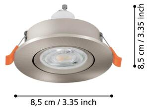 Eglo 902252 - BARRANCO Spot LED încastrat pentru baie 1xGU10/4,5W/230V IP44 crom