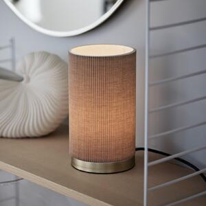 PR Home Lampă de masă Dora, bej, înălțime 25 cm, Bej, dormitor, Țesătură / Textil