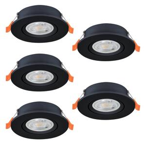 Eglo 902266 - Set 5x spoturi LED încastrate BARRANCO LED/4,8W/230V negru