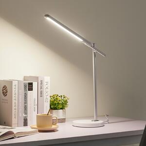 Lindby Lampă de birou Valtorin LED, albă, reglabil, Alb, Studiu / Birou, Plastic, Modern