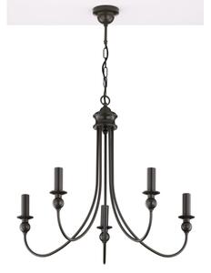 Jupiter 2172 - Candelabru suspendat pe lanț WERONA 5xE14/11W/230V negru