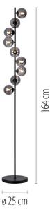 Schöner Wohnen 14506-18 - Lampadar LED DUBAI 9xG9/3W/230V negru/fumuriu