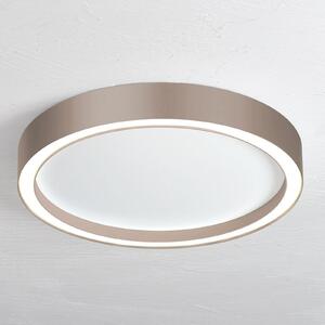 BOPP Bopp Aura LED plafonieră Ø 55cm alb/taupă, reglabil, Maro / Rugină, Camera de zi / sufragerie, Metal, Modern