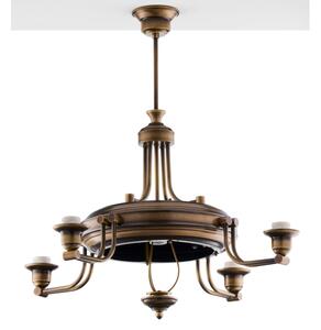 Jupiter 2131 - Lustră pe tijă CARMEN 5xE27/15W/230V bronz/patină