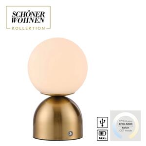 Schöner Wohnen 19218-12 - Lampă de masă RUDI LED, reglabilă în intensitate, LED/1,2W/5V, aurie