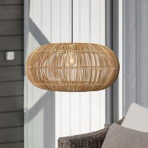PR Home Zuri, corp de iluminat pentru exterior, Ø 51 cm, rattan, priză, Lemn, Lemn, Modern