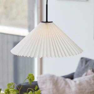 PR Home Lampă suspendată Polly, alb, Ø 45 cm, hârtie, reglabil, Alb, Camera de zi / sufragerie, Hârtie / Carton, Design