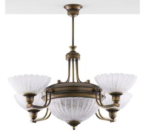 Jupiter 2131 - Lustră pe tijă CARMEN 5xE27/15W/230V bronz/patină