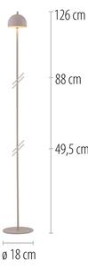 Schöner Wohnen 19245-39 - Lampă de podea LED reglabilă BELLIS LED/2,5W/5V IP54 gri