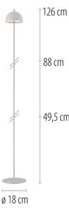 Schöner Wohnen 19245-16 - Lampă de podea LED cu dimmer BELLIS LED/2,5W/5V IP54 albă