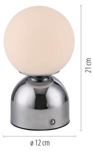 Schöner Wohnen 19218-17 - Lampă de masă LED RUDI, cu dimmer, LED/1,2W/5V, crom lucios