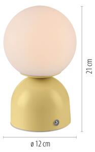 Schöner Wohnen 19218-81 - Lampă de masă LED RUDI, reglabilă, LED/1,2W/5V, galbenă