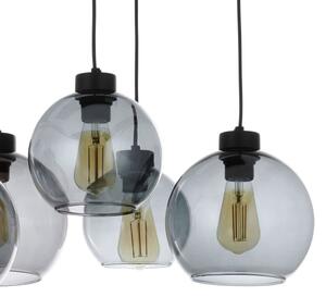 BRILAGI - Lustra pe cablu QUADRA 8xE27/60W/230V negru/gri fumuriu