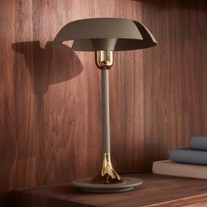 AYTM Lampa de masă Cycnus, gri-maro, fier, înălțime 48 cm, E27, Gri, Camera de zi / sufragerie, Metal, Design