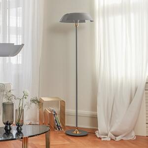 AYTM Cycnus lampă de podea, maro, fier, înălțime 160 cm, E27, Gri, Camera de zi / sufragerie, Metal, Design