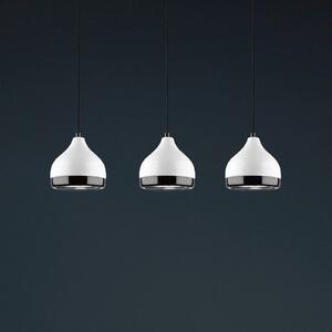 Opviq Lampă suspendată Yildo 6878 alb/negru metal 3 becuri liniară, reglabil, Alb, Camera de zi / sufragerie, Metal, Modern