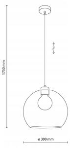 BRILAGI - Candelabru pe cablu QUADRA 1xE27/60W/230V negru/maro fumuriu